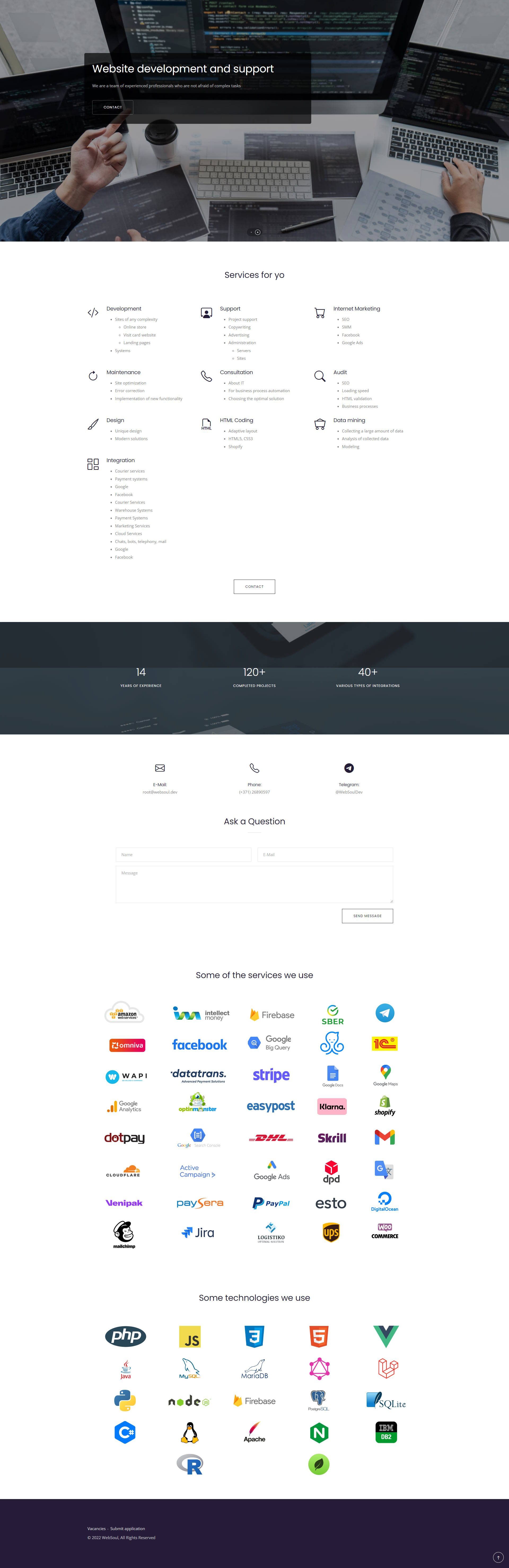 WebSoul: Development website